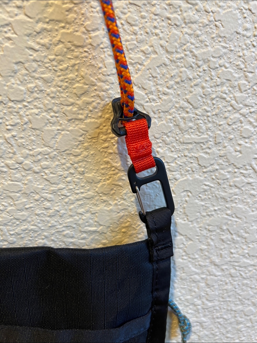 cotopaxi Black Crossbody Bag with Blue Zip and Orange Strap Accents - Picture 5 of 5